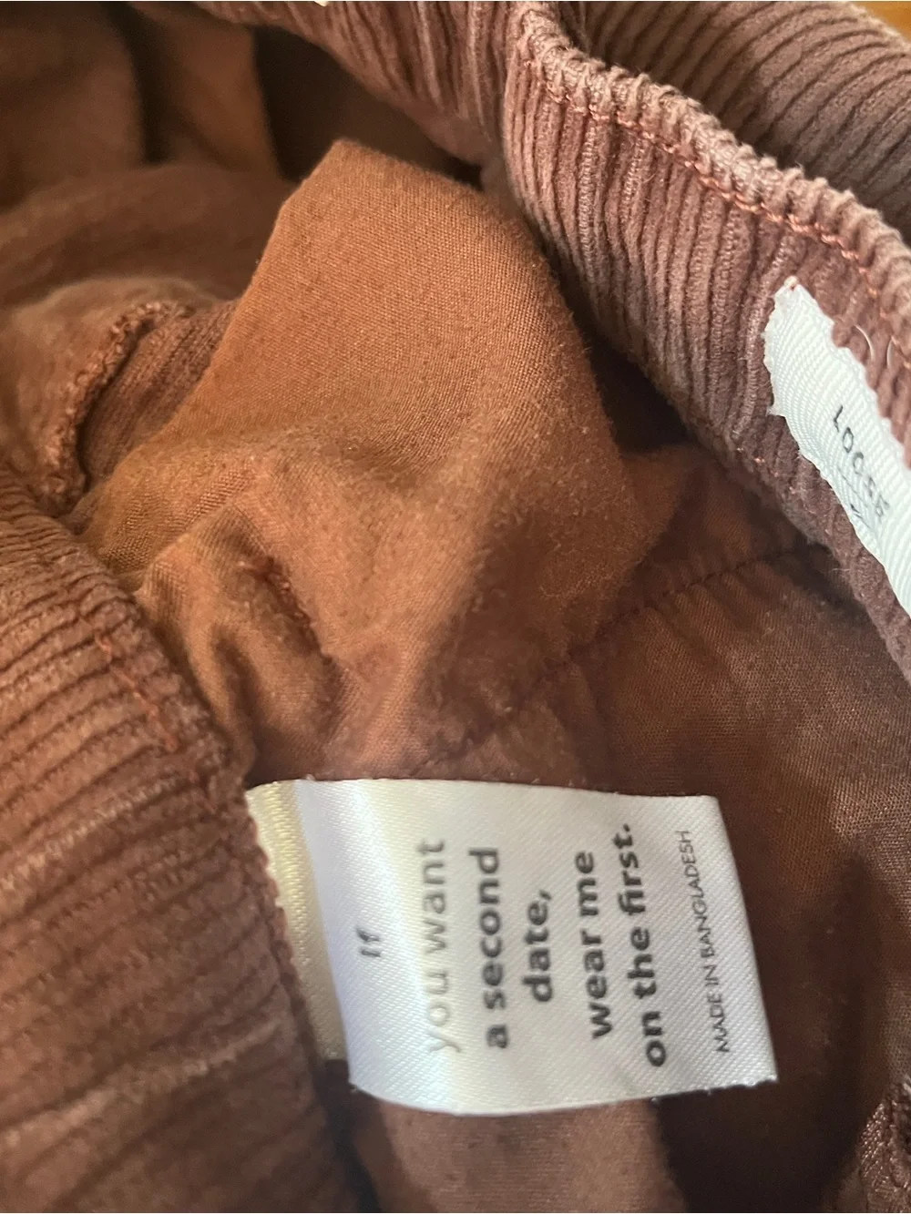 PacSun Men's Corduroy Drawstring Pants in Brown